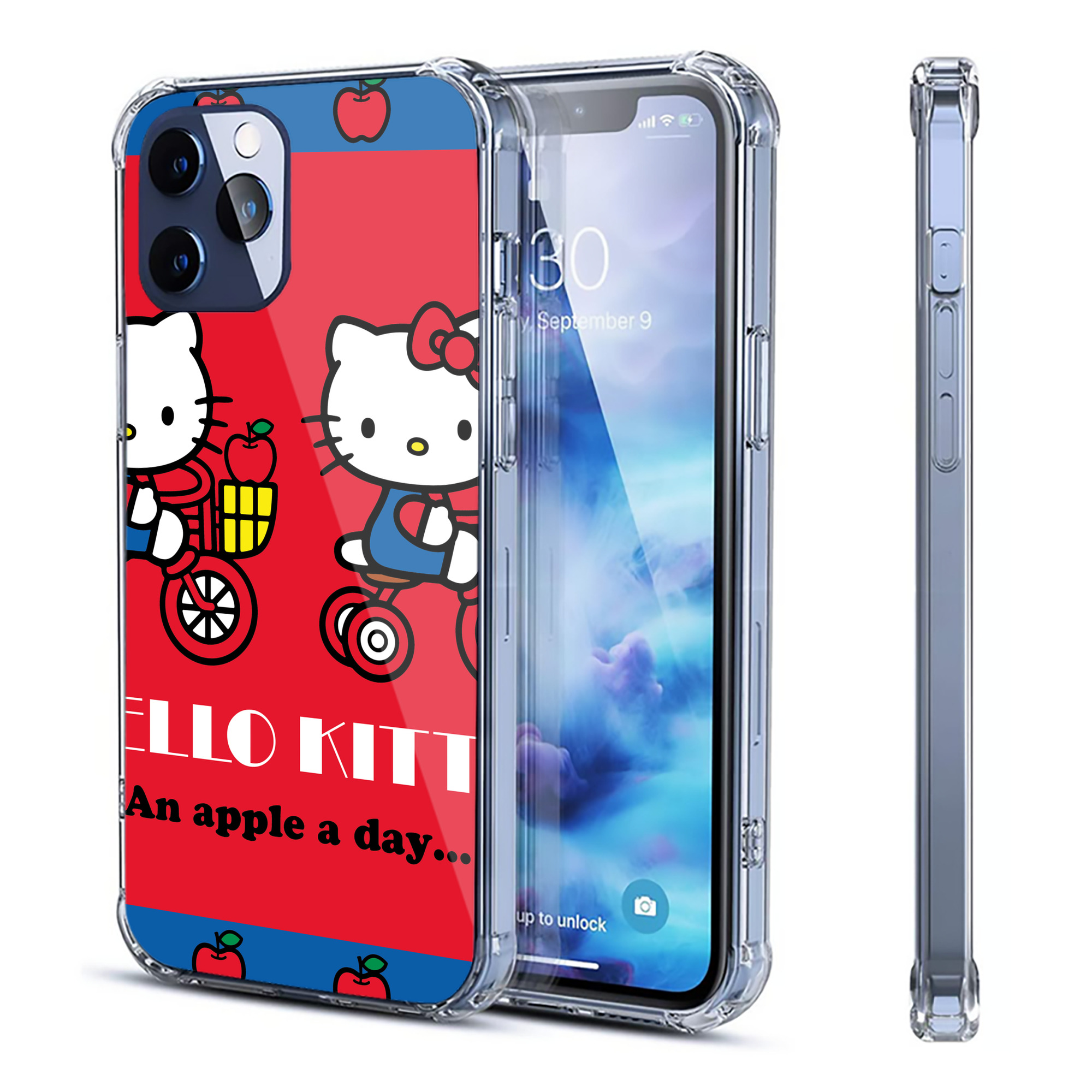 （画像用） Hello Kitty ハローキティ 【iPhone 12シリーズ対応】透明スマホケース（クリアソフトケース）